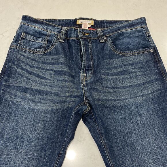 Carbon 2 Cobalt C2C Elemental Jeans Mens 36x32 Blue Button Fly Slight Taper Leg - Picture 4 of 11